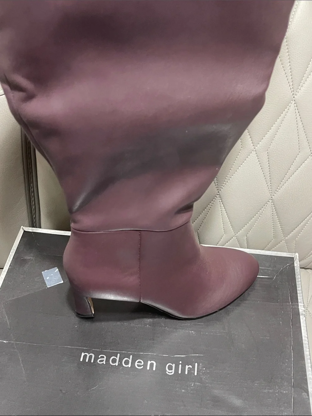 Madden Girl Over-The-Knee Boots in Plum